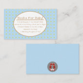 Carte D'accompagnement Blue Boy Bird Baby shower Demande de réservation I (Devant / Derrière)