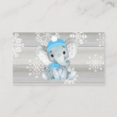 Carte D'accompagnement Blue Boy Elephant diaper billet de tombola rustiqu (Dos)