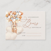 Carte D'accompagnement Blue Boys Devinez Combien D'Ours Ballons Billets (Devant)