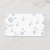 Carte D'accompagnement Blue Bubble Bath Animal Baby Shower (Dos)