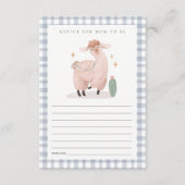 Carte D'accompagnement Blue Cactus Boho Llama Conseils pour maman Baby sh (Devant)