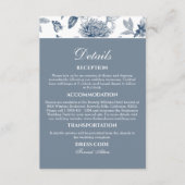 Carte D'accompagnement Blue Chinoiserie Christian Wedding Details   (Devant)