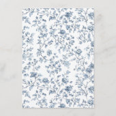 Carte D'accompagnement Blue Chinoiserie Wedding Details (Dos)
