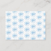 Carte D'accompagnement Blue Christmas Winter Boy Diaper Raffle (Dos)