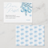 Carte D'accompagnement Blue Christmas Winter Boy Diaper Raffle (Devant / Derrière)