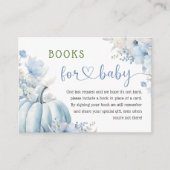 Carte D'accompagnement Blue Citrouille Baby shower Boy Fall Books for Bab (Devant)