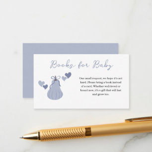 Carte D'accompagnement Blue Citrouille Bow Boy Boy Baby showers Livres Po