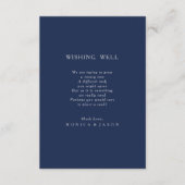 Carte D'accompagnement Blue Classic | Silver wedding Wishing Well (Devant)