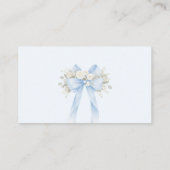 Carte D'accompagnement Blue Coquette Bow Books for baby (Dos)