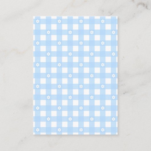 Carte D'accompagnement Blue Coquette Pie Book Request (Dos)