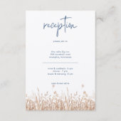 Carte D'accompagnement Blue Cornflowers & Blé Field Réception moderne (Devant)