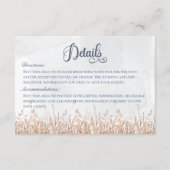 Carte D'accompagnement Blue Cornflowers & Wheat Field Blue Détails (Devant)