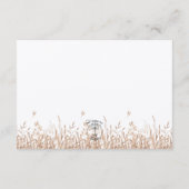 Carte D'accompagnement Blue Cornflowers & Wheat Field Détails Mariage (Dos)