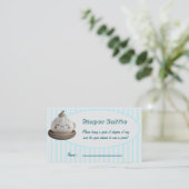 Carte D'accompagnement Blue Cute Dumpling Diaper Raffle Enclosure Card (Debout devant)