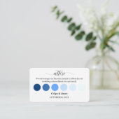 Carte D'accompagnement Blue Fall Wedding Attire Dress Code Palette QR Cod (Debout devant)