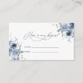 Carte D'accompagnement Blue Floral Combien de baisers jeu (Devant)