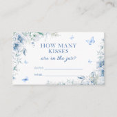 Carte D'accompagnement Blue Floral Combien de baisers jeu (Devant)