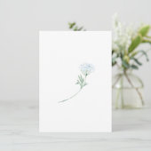 Carte D'accompagnement Blue Floral Devinez Qui Baby shower Jeux (Debout devant)