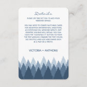 Carte D'accompagnement Blue Forest Range Woodland Détails du Mariage (Devant)