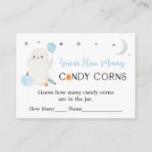 Carte D'accompagnement Blue Ghost Halloween Devinez Combien De Jeu (Devant)