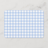 Carte D'accompagnement Blue Gingham Coquette Books for Baby (Dos)