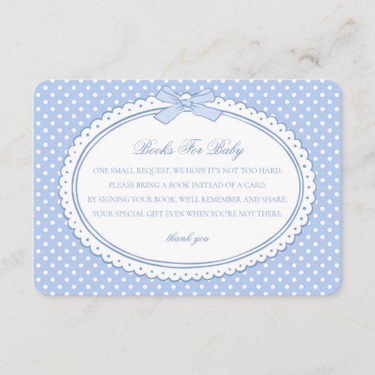 Carte D'accompagnement Blue Gingham Coquette Books for Baby (Devant)