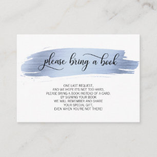 Carte D'accompagnement Blue Gold Foil S'il vous plaît apporter un Baby sh