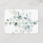Carte D'accompagnement Blue Green Eucalyptus Mariage RSVP Détails QR Code (Dos)