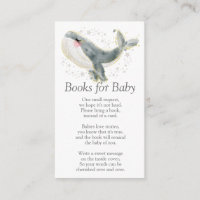 Blue Grey Gold Cute Whale Livres pour Baby shower 