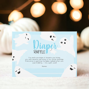 Carte D'accompagnement Blue Halloween fantômes baby shower de tombola de 
