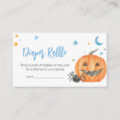 Carte D'accompagnement Blue Halloween Ghost Little Boo Diaper Raffle (Devant)