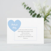 Carte D'accompagnement Blue Heart Request Books for Baby Boy Show (Debout devant)