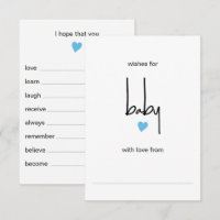 Blue Heart Wings For Baby Boy Shower Game