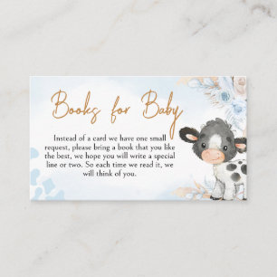 Carte D'accompagnement Blue Holy Cow Baby shower Livres pour bébé