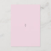 Carte D'accompagnement Blue Hydrangea and Pink Rose Floral Garden Wedding (Dos)