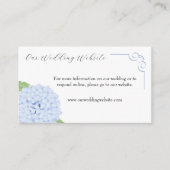Carte D'accompagnement Blue Hydrangea Aquarelle Mariage Msg (Devant)
