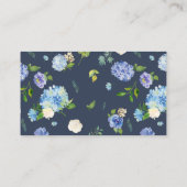 Carte D'accompagnement Blue Hydrangea Fleurs Baby shower Demande de réser (Dos)