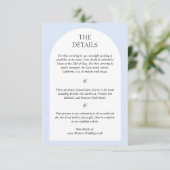 Carte D'accompagnement Blue Hydrangea Wedding Invite Details Card (Debout devant)