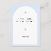 Carte D'accompagnement Blue Hydrangea Wedding Invite Details Card (Dos)