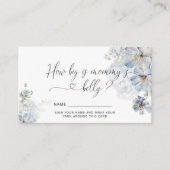 Carte D'accompagnement Blue Hydrangeas la taille du ventre de maman (Devant)