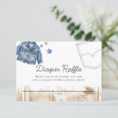 Carte D'accompagnement Blue Jean Denim Diaper Raffle (Debout devant)
