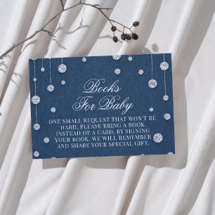 Carte D'accompagnement Blue Jean Diamonds Baby shower Livres pour bébé