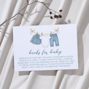 Carte D'accompagnement Blue Jeans Baby showers Livres pour bébé