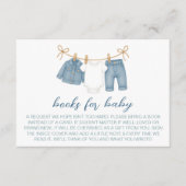 Carte D'accompagnement Blue Jeans Baby showers Livres pour bébé (Devant)