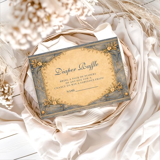 Carte D'accompagnement Blue Jeans Little Cowbo Diapper Raffle