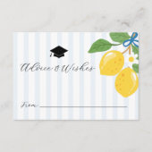 Carte D'accompagnement Blue Lemon Citrus Advice Graduation (Devant)