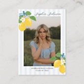 Carte D'accompagnement Blue Lemon Citrus Graduation College Fund (Dos)