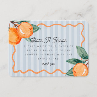Carte D'accompagnement Blue Little Cutie Pastel Citrus Partager une recet
