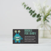 Carte D'accompagnement Blue Monster Apportez un jeu de Baby shower de car (Debout devant)