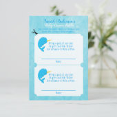 Carte D'accompagnement Blue Narwhal Baby Diaper Jeu Raffle (Debout devant)